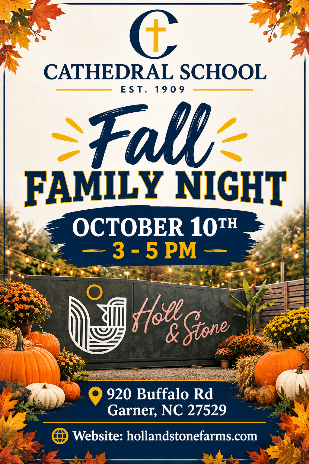 Fall Family Night @ Holl & Stone Farm 10/10/26 3-5PM